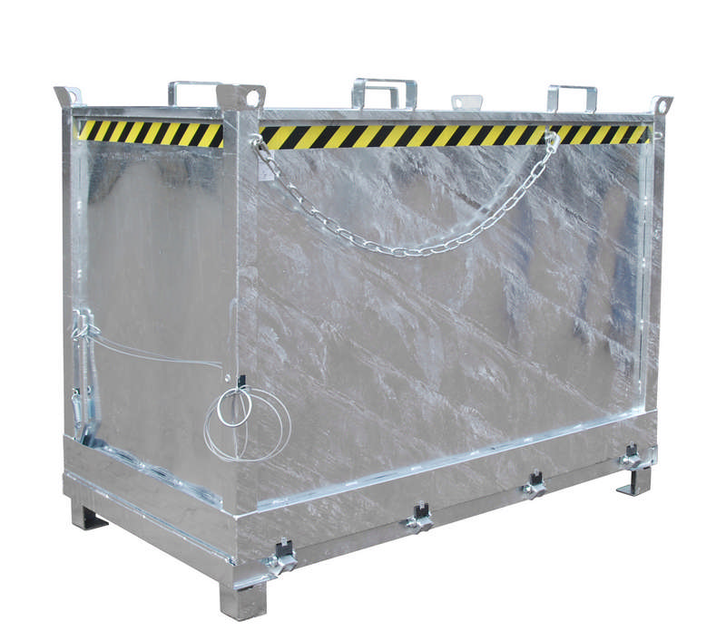 Bauer Klappbodenbehälter Typ FB 2000, 2m3, 3-fach stapelbar, versch. Farben o. Feuerverzinkt – Bild 7