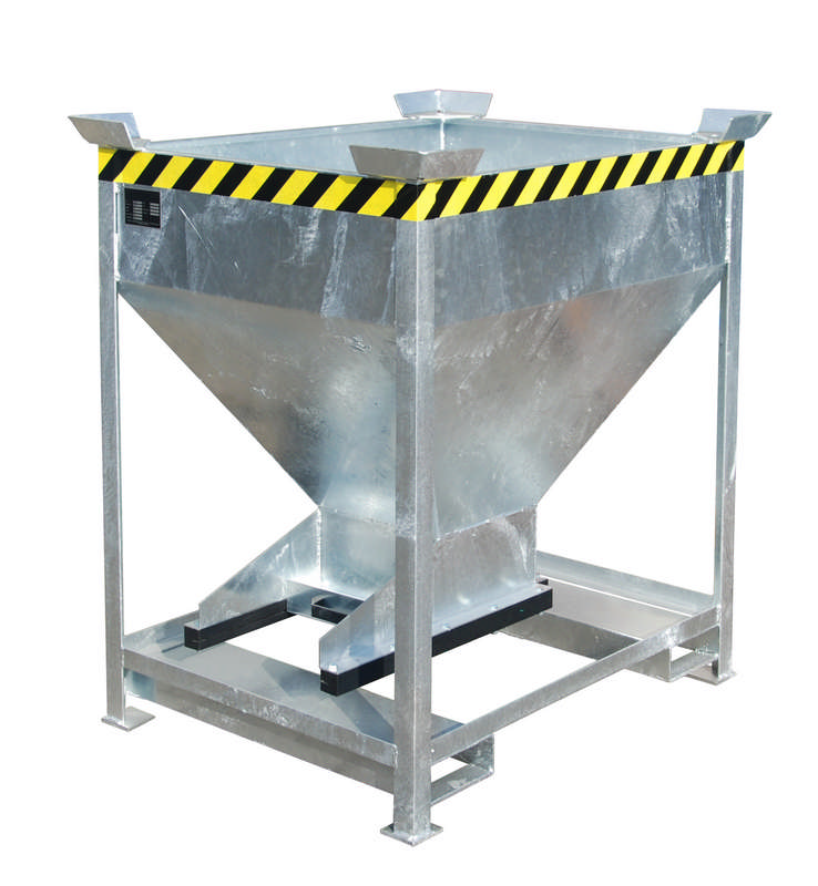 Silobehälter Typ SG-D 375, mit Schiebeverschluss, Einfahrtaschen u. Stapelecken, 375 l Fassungsvermögen – Bild 7