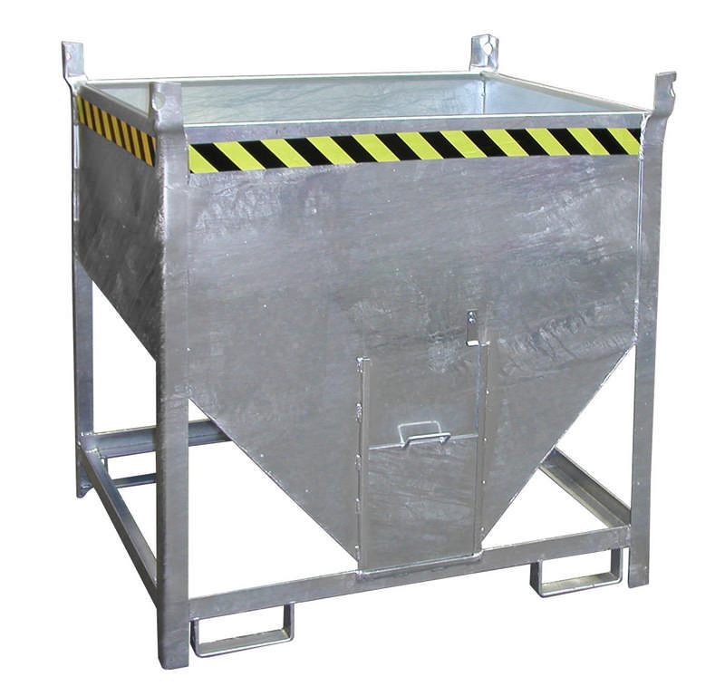 Silobehälter Typ SGS 50, stirnseitige Entleerung, Schiebeverschluss, 0,75m3 Fassungsvermögen – Bild 7