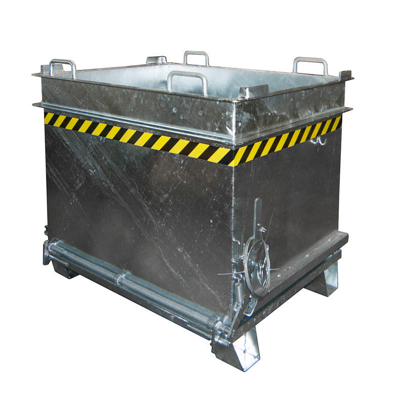 Baustoffcontainer Typ BC 1000, 1m3, mit Bodenentleerung über Seilzug versch. Farben o. Feuerverzinkt – Bild 7