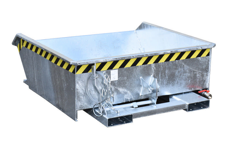 Bauer Mini-Spänebehälter Typ SMGU 460, 0,46m3, extrem niedrige Bauhöhe, versch. Farben o. Feuerverzinkt – Bild 7