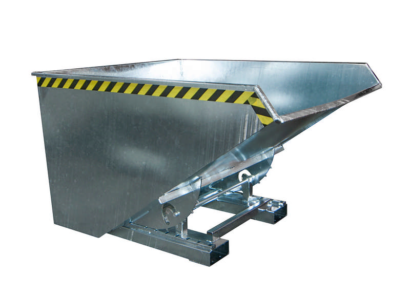 Bauer Kippbehälter Typ EXPO® 1200, mit Seilzug, Fassungsvermögen 1,20m³, versch. Farben o. Feuerverzinkt – Bild 7