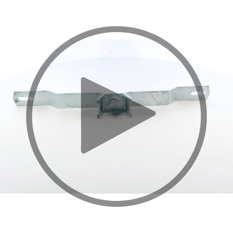 Gekröpfte Bandschelle für Andreaskreuz, Lochabstand 350 mm – Bild 5