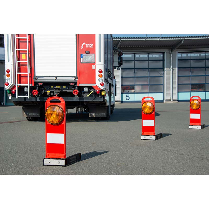 Klappbake FlashMax Stack Synchro horizont, stapelbar, LED Blitz 1seitig gelb, Lauflichtanlage – Bild 7