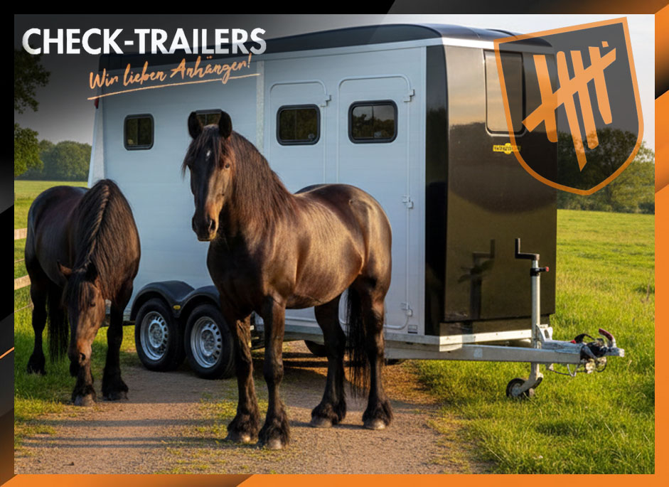 Notos Xtra UP 2700 kg, Pferdeanhänger, Pferdetransporter, Anhänger für Pferdetransport von bis zu 2 Pferden, Check Trailers. Humbaur• – Bild 2