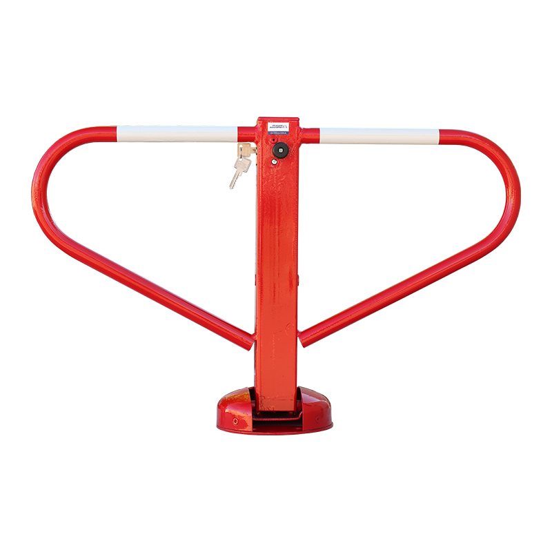 Parkplatzsperre flexibel, umlegbar mit Rundrohrbügeln, Profilzylinderschloss