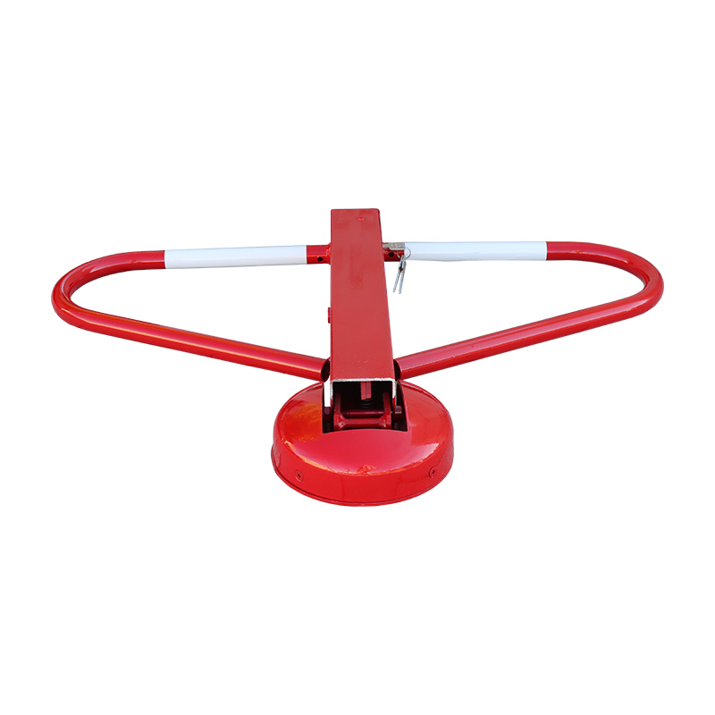 Parkplatzsperre flexibel, umlegbar mit Rundrohrbügeln, Profilzylinderschloss – Bild 6