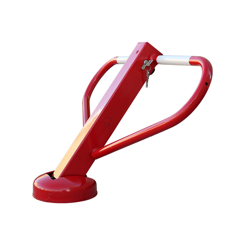 Parkplatzsperre flexibel, umlegbar mit Rundrohrbügeln, Profilzylinderschloss – Bild 5