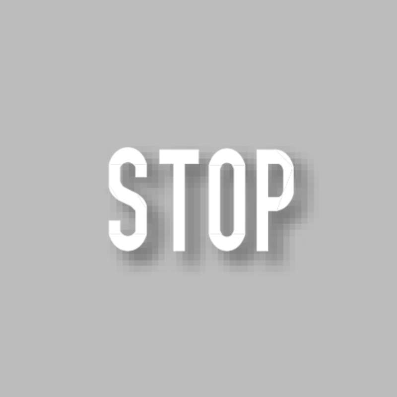 PREMARK™ Buchstaben “STOP”, Schriftart DIN 1451, Höhe 2400 mm