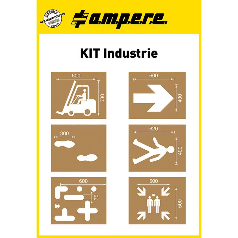 Schablonensatz KIT Industrie für Parkplätze, Stellflächen, Wege und Sammelplätze – Bild 2