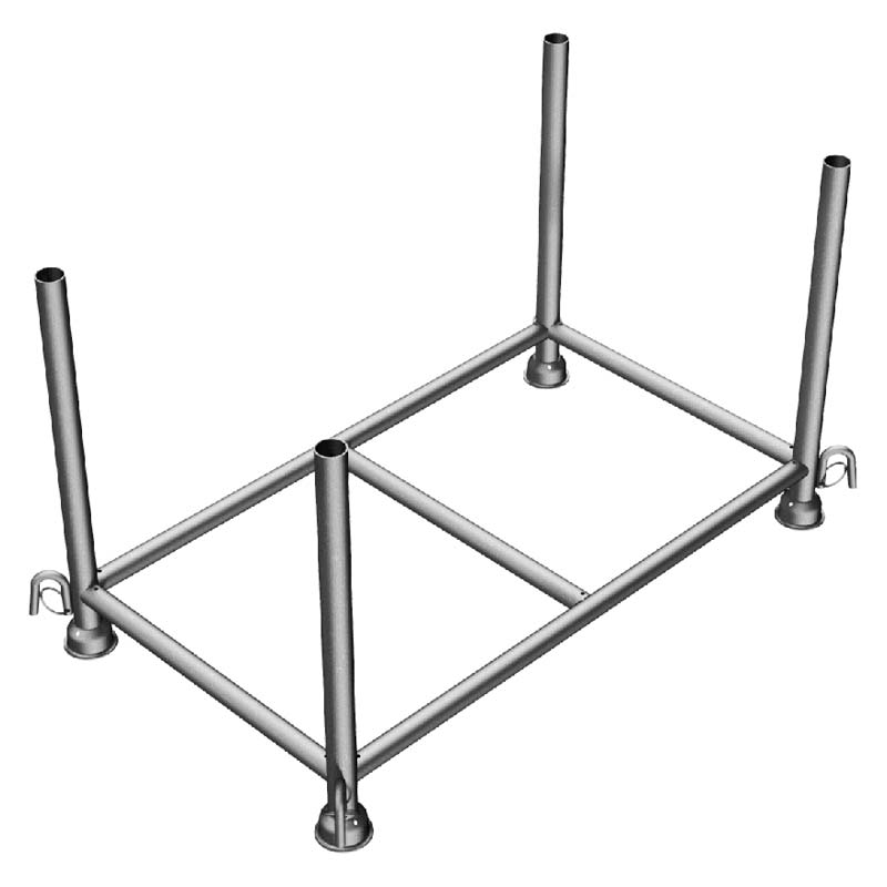 Stapelpalette und Lagergestell mit Füllmaß 1300 x 700 x 700 mm