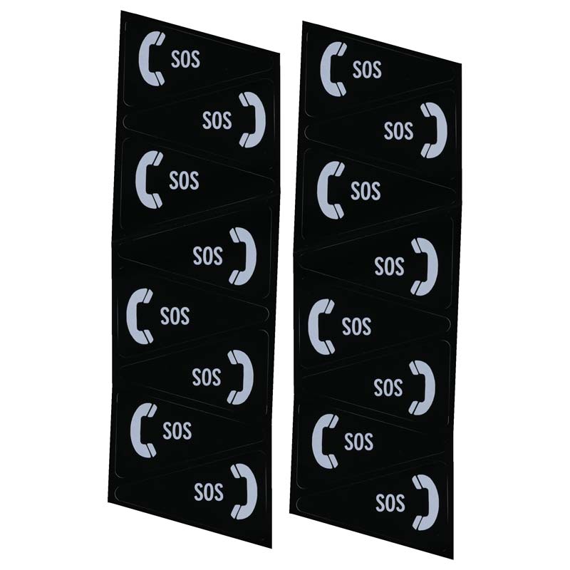 Telefonhinweiszeichen für Leitpfosten zum Aufkleben, VE 16 Stück